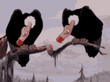 Gif animé vautours guettent